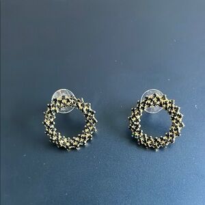Banana Republic Black and Gold Geometric Earrings